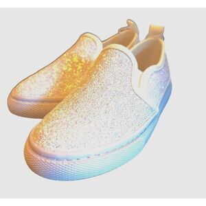 Chldren's Glitter Slip-On Sneakers Size 10‎